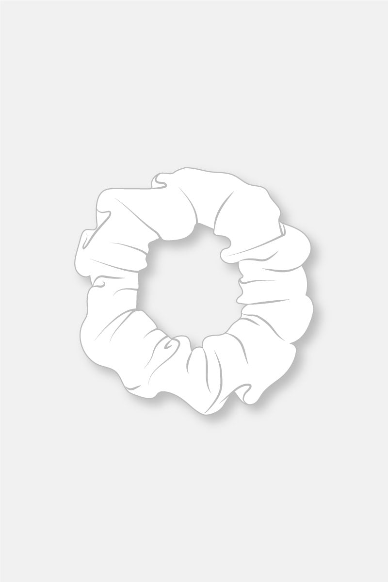 White Matt Scrunchie