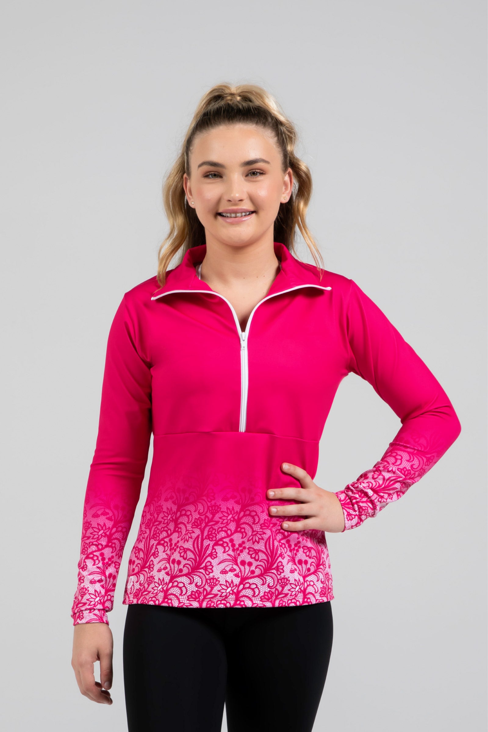 1/4 Zip Warm Up Jacket Sylvia P Team Wear - Main Image