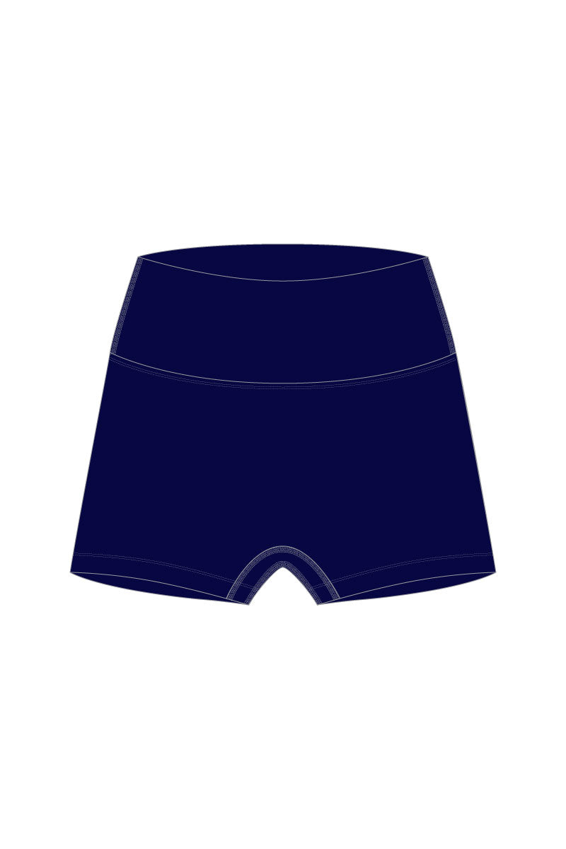 Girls Navy Seam Free High Rise Short - Optional